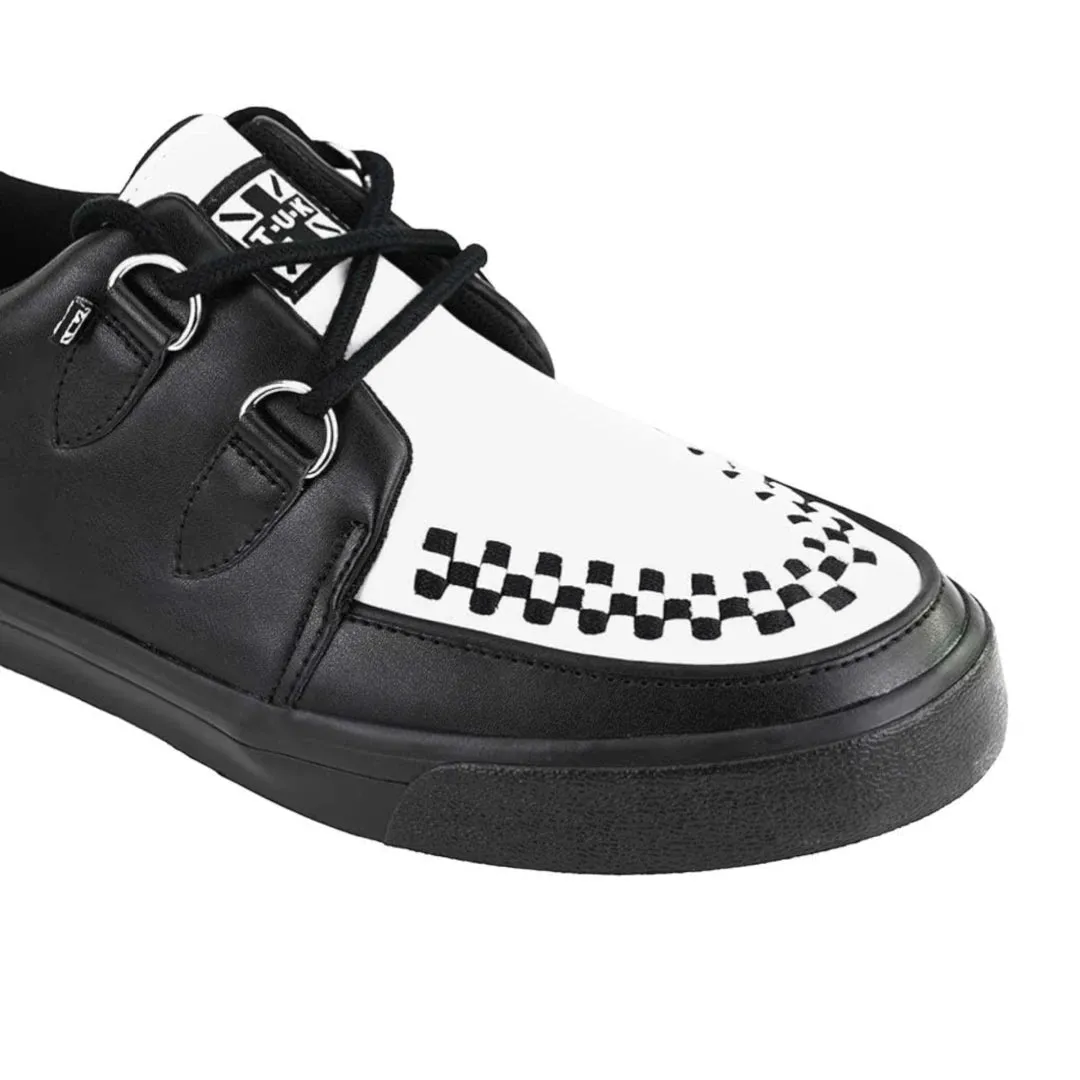 Pointed Creeper Sneaker Black White Leather Platform Shoes sold by Tru Clothing product image thumbnail 4