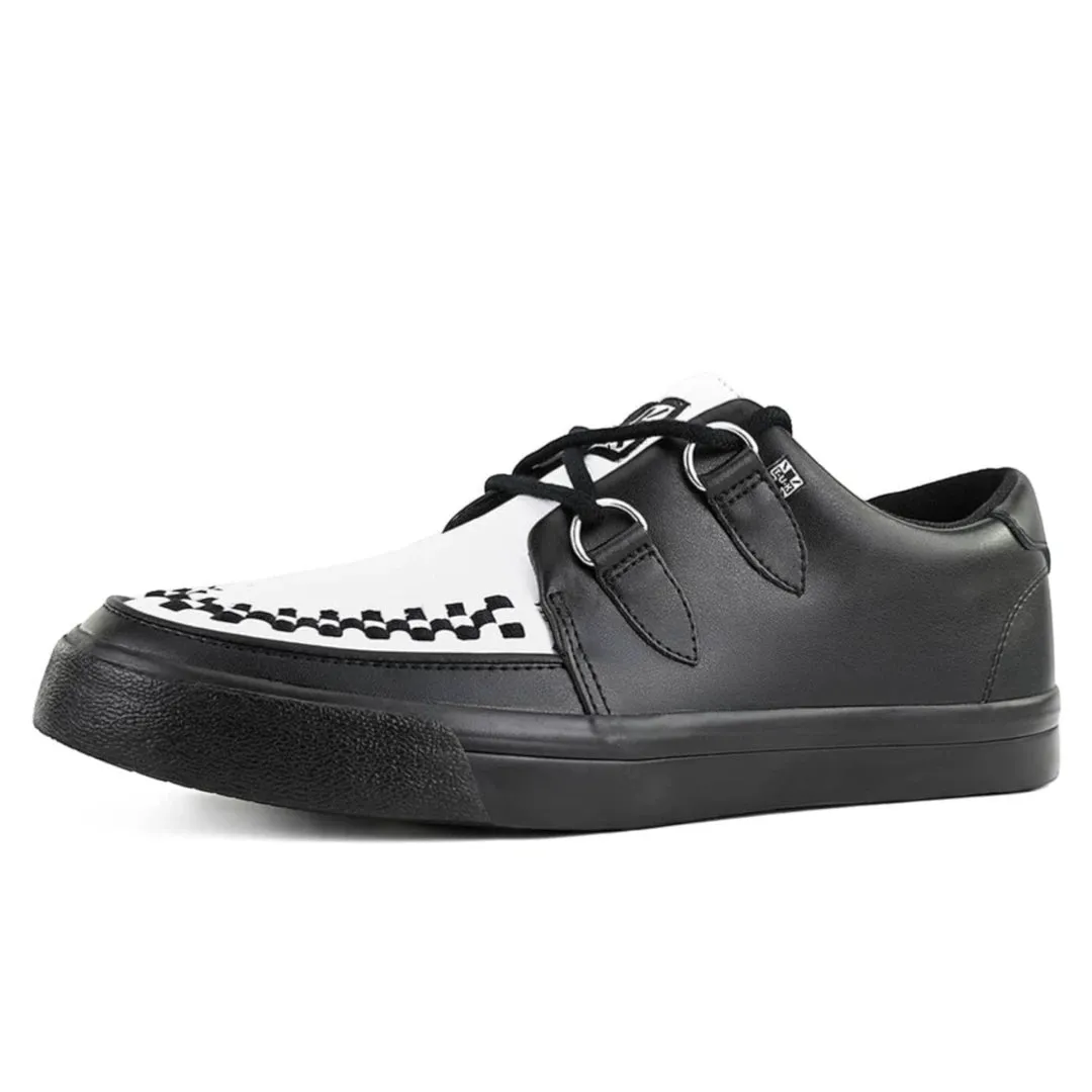 Pointed Creeper Sneaker Black White Leather Platform Shoes sold by Tru Clothing product image thumbnail 5