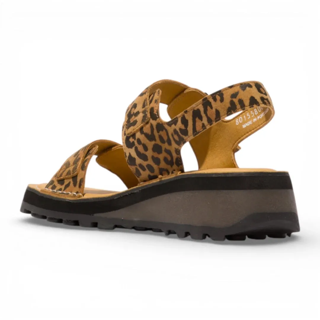 HEIF558FLY - Women’s Tan Leather Wedge Buckle Sandals sold by Tru Clothing product image thumbnail 3