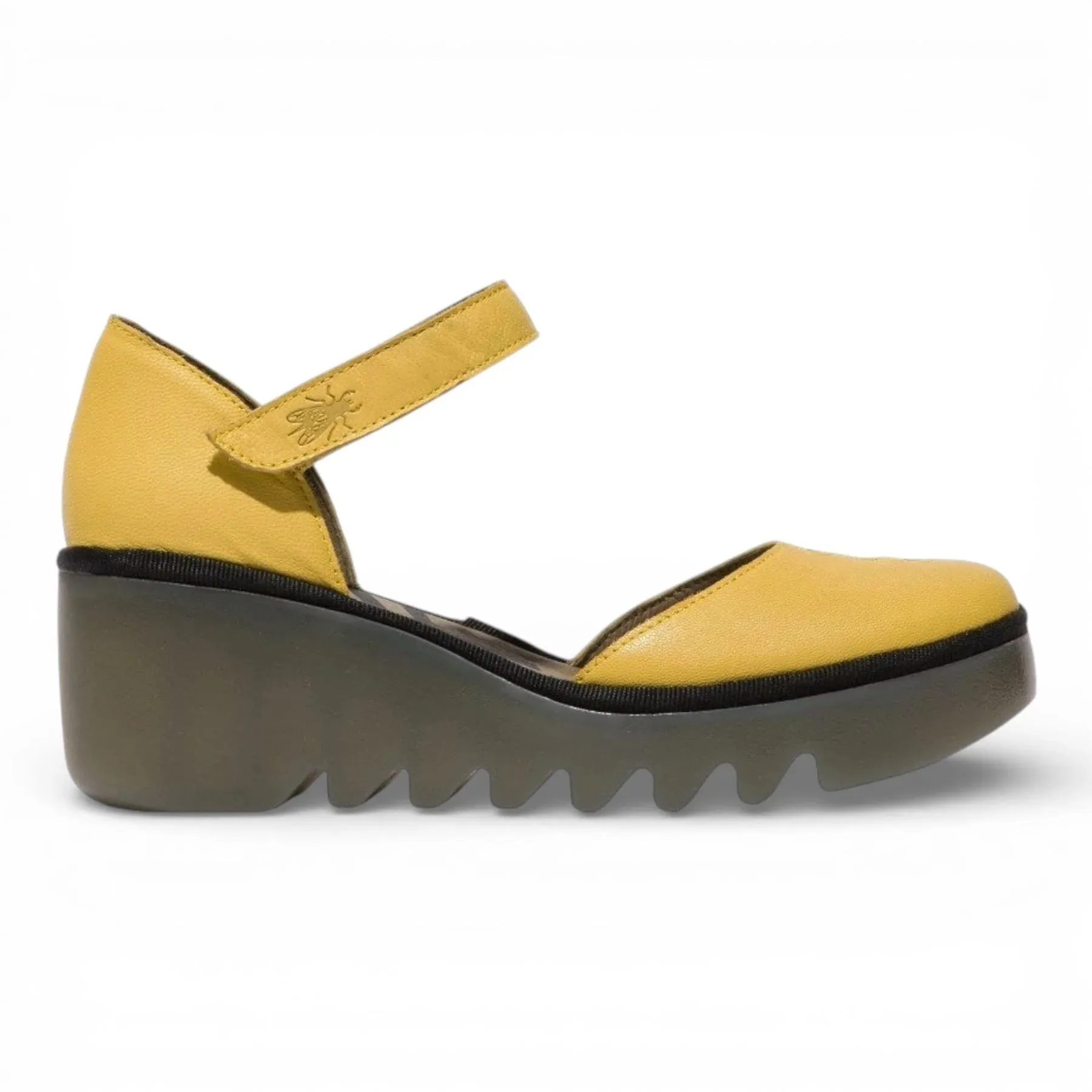 BISO305FLY - Women’s Yellow Leather Wedge Sandals sold by Tru Clothing