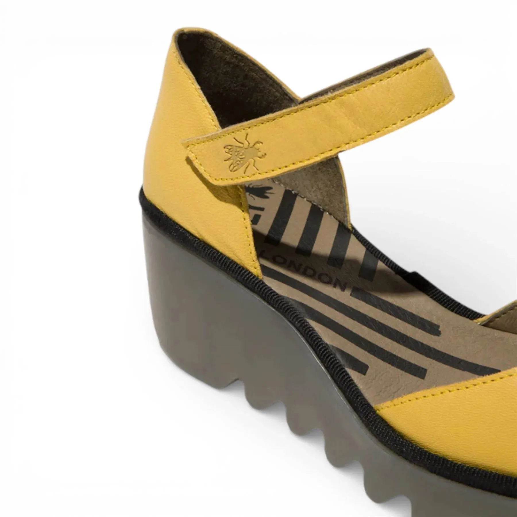 BISO305FLY - Women’s Yellow Leather Wedge Sandals sold by Tru Clothing product image thumbnail 3