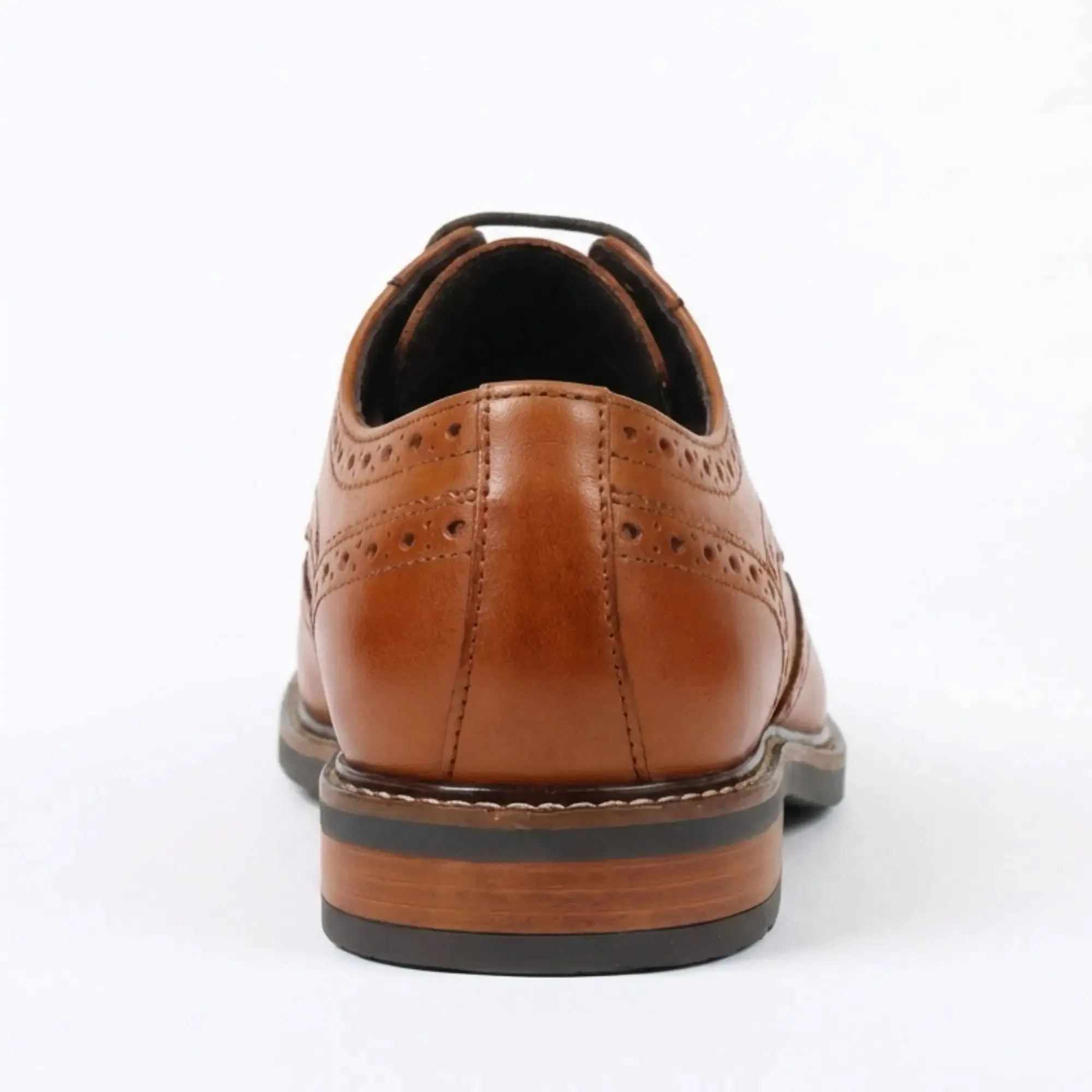 Stokes - Men’s Tan Leather Wingtip Brogue Lace-Up Shoes sold by Tru Clothing product image thumbnail 4