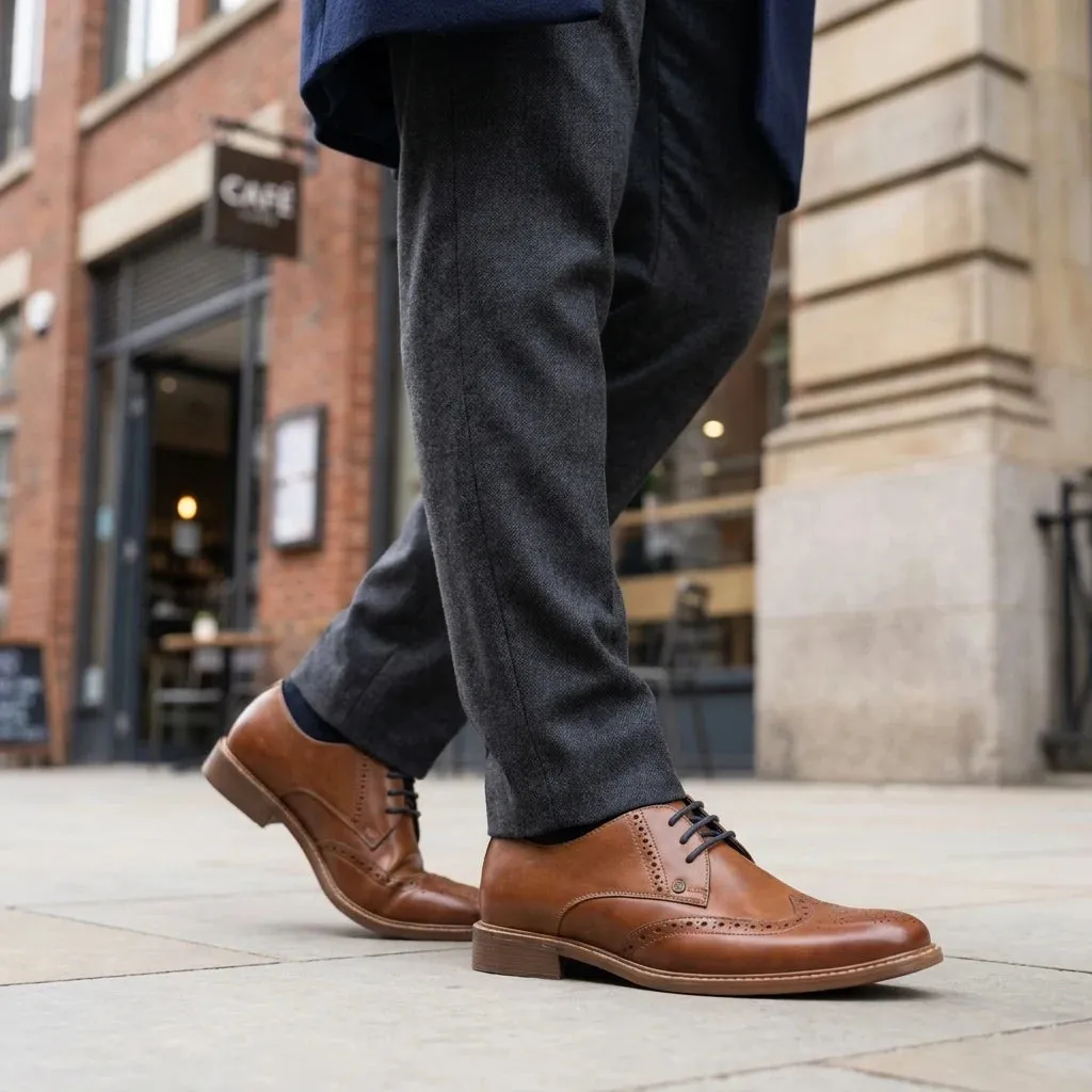 Men's Tan Brown Leather Chunky Sole Tassel Loafer Shoes sold by Tru Clothing product image thumbnail 2