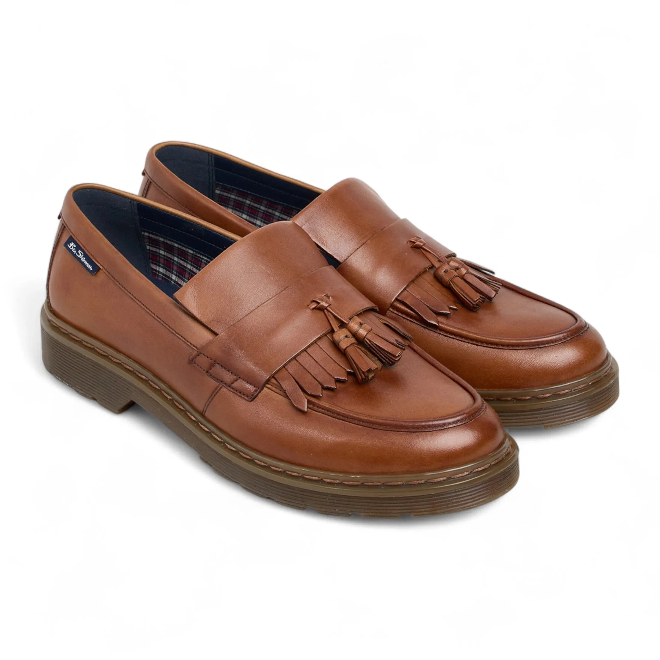 Men's Tan Brown Leather Chunky Sole Tassel Loafer Shoes sold by Tru Clothing product image thumbnail 3