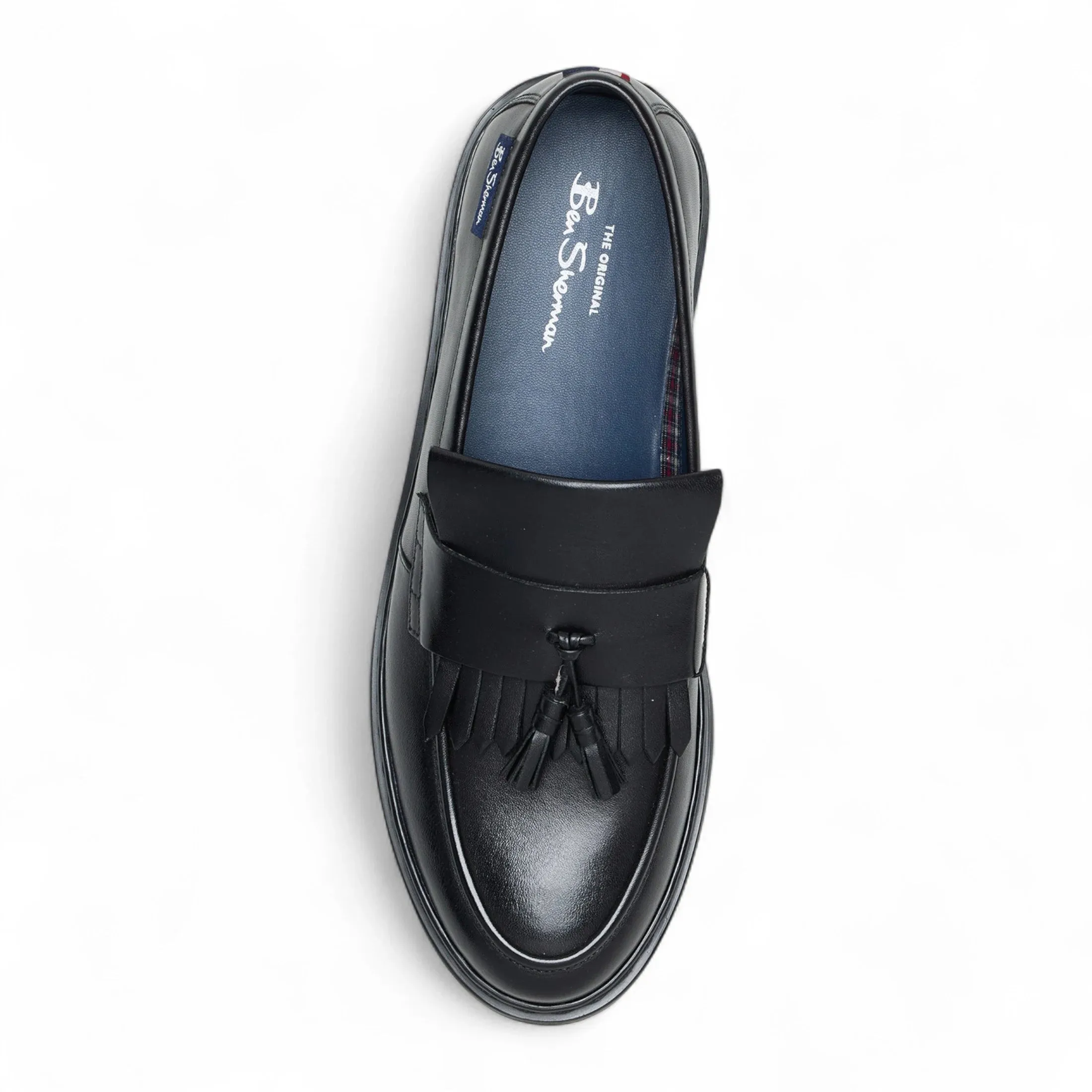 Men's Black Leather Chunky Sole Tassel Loafer Shoes sold by Tru Clothing product image thumbnail 5