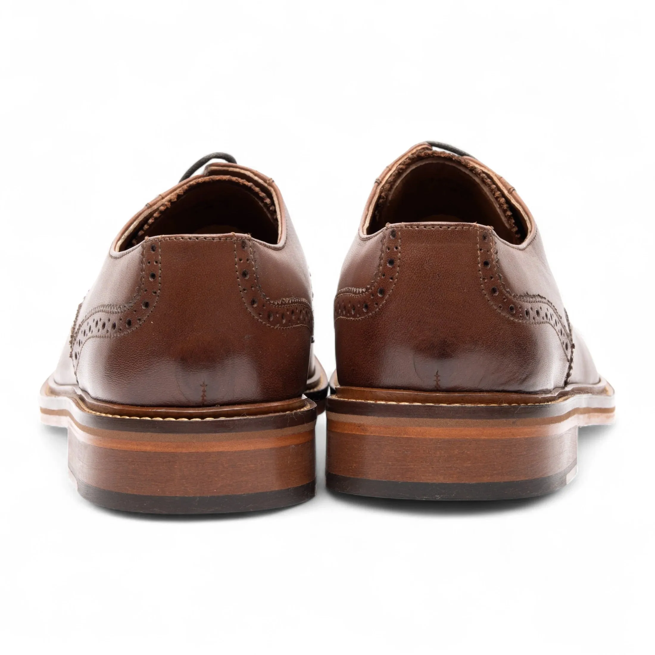 Men’s Brown Leather Brogue Dress Shoes sold by Tru Clothing product image thumbnail 5