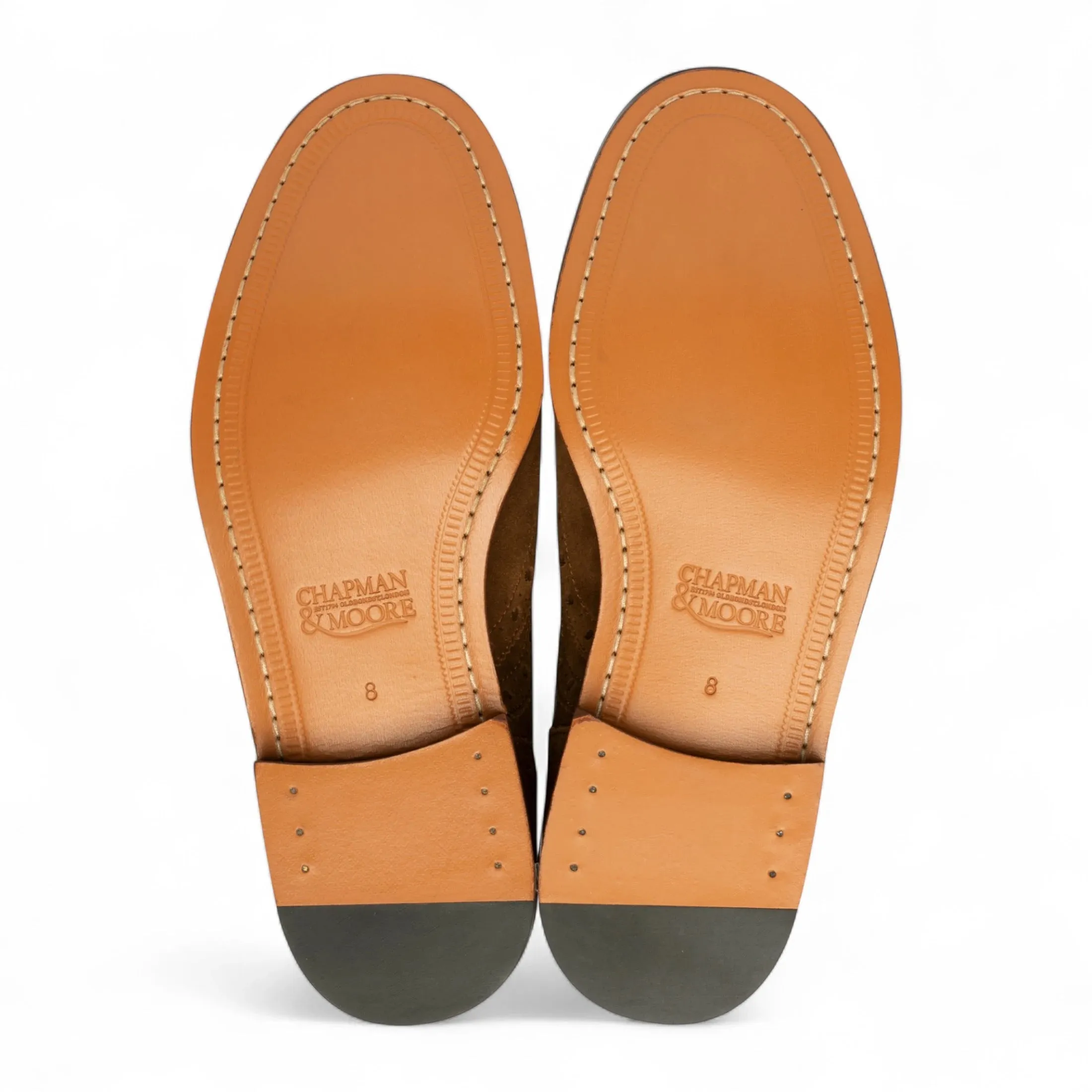 Men's Tan Brown Leather Wingtip Brogue Oxford Shoes sold by Tru Clothing product image thumbnail 5