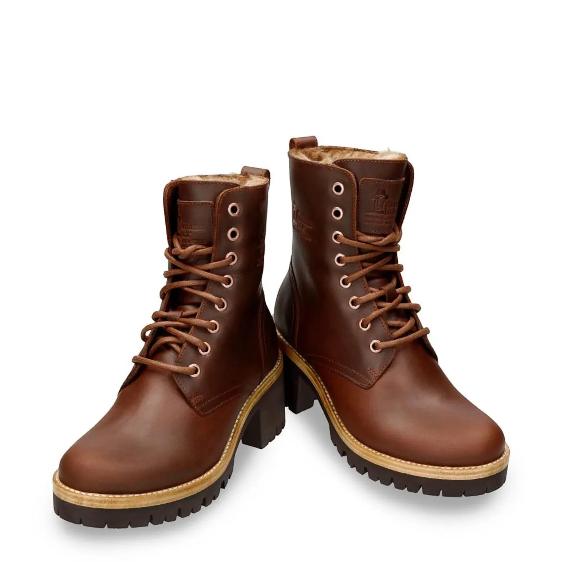 Padma B13 - Women's Brown Waterproof Leather Combat Boots sold by Tru Clothing product image thumbnail 3