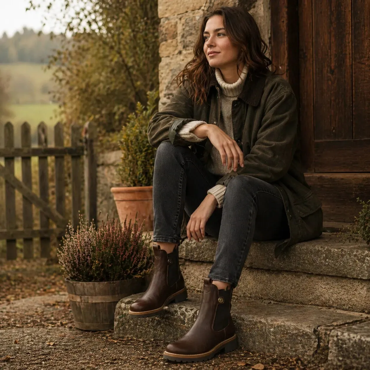 Francesca B13 - Women's Brown Leather Chelsea Boots sold by Tru Clothing product image thumbnail 2