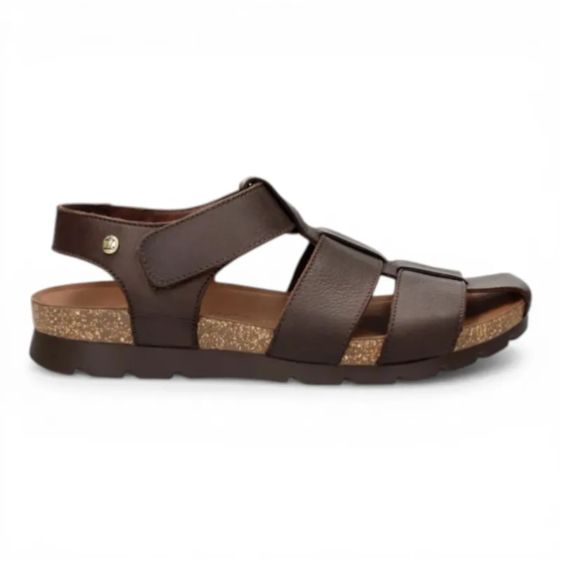 Stanley C1 - Men's Waterproof Bark Brown Leather Sandals made by Panama Jack