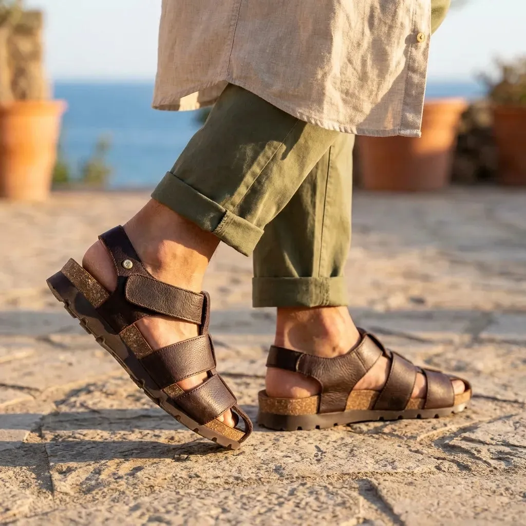 Stanley C1 - Men's Waterproof Bark Brown Leather Sandals sold by Tru Clothing product image thumbnail 2