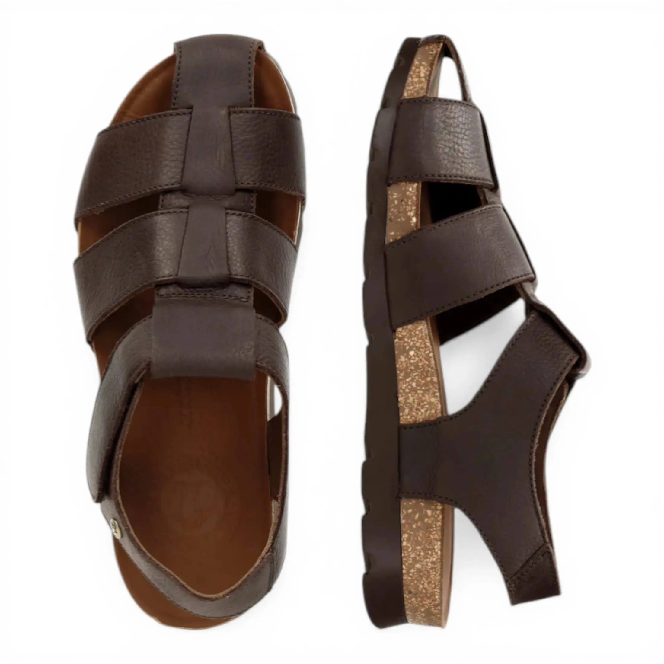 Stanley C1 - Men's Waterproof Bark Brown Leather Sandals sold by Tru Clothing product image thumbnail 4
