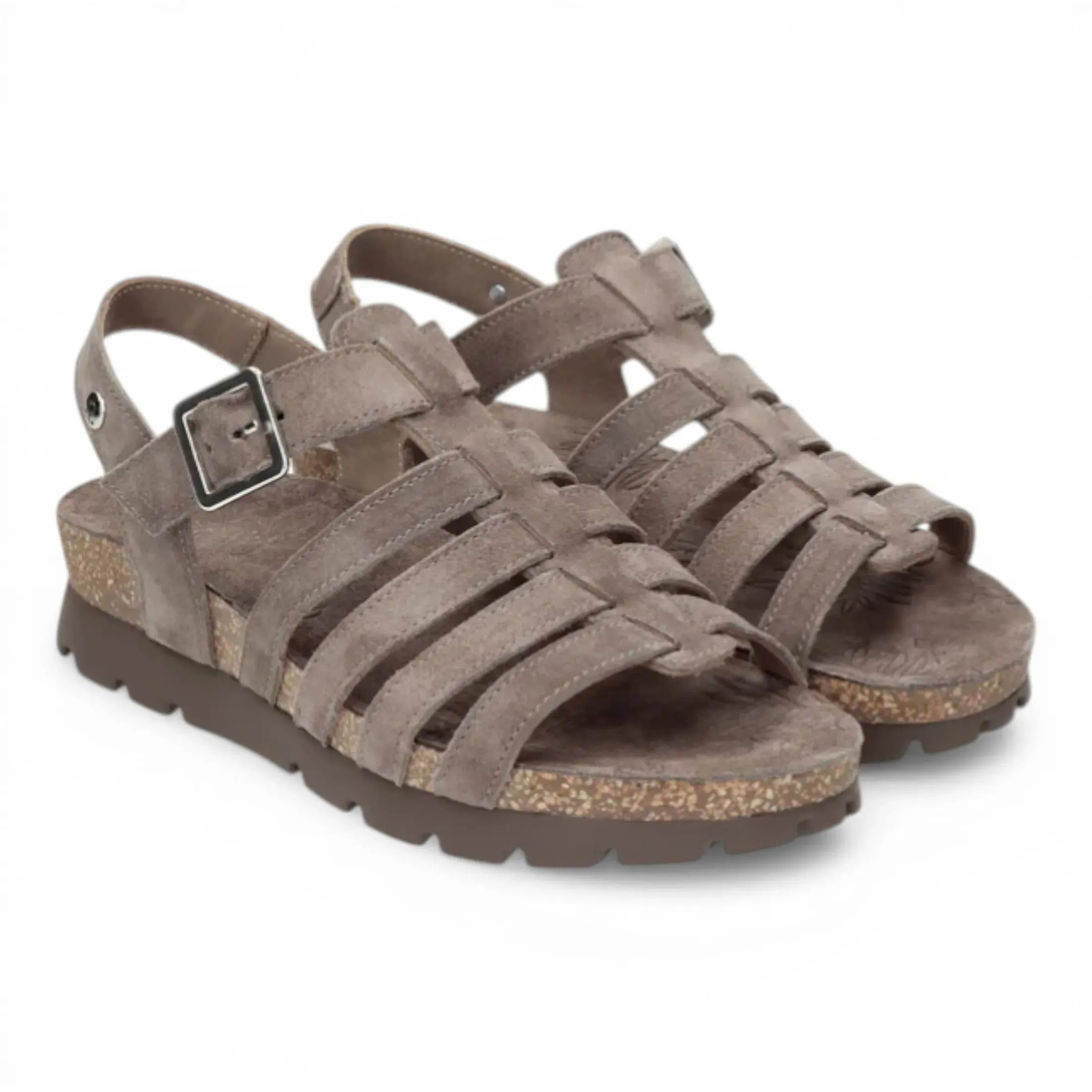Sasha B6 - Women’s Wedge Stone Grey Suede Leather Sandals sold by Tru Clothing product image thumbnail 3