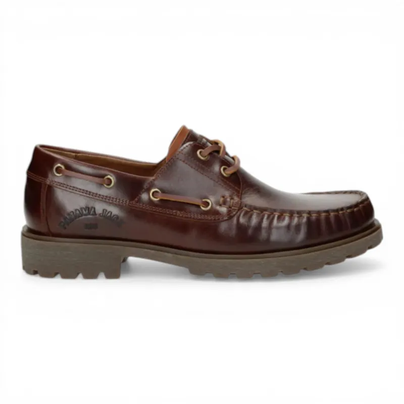 Boat C8 - Men's Waterproof Brown Leather Low-Cut Ankle Boots made by Panama Jack