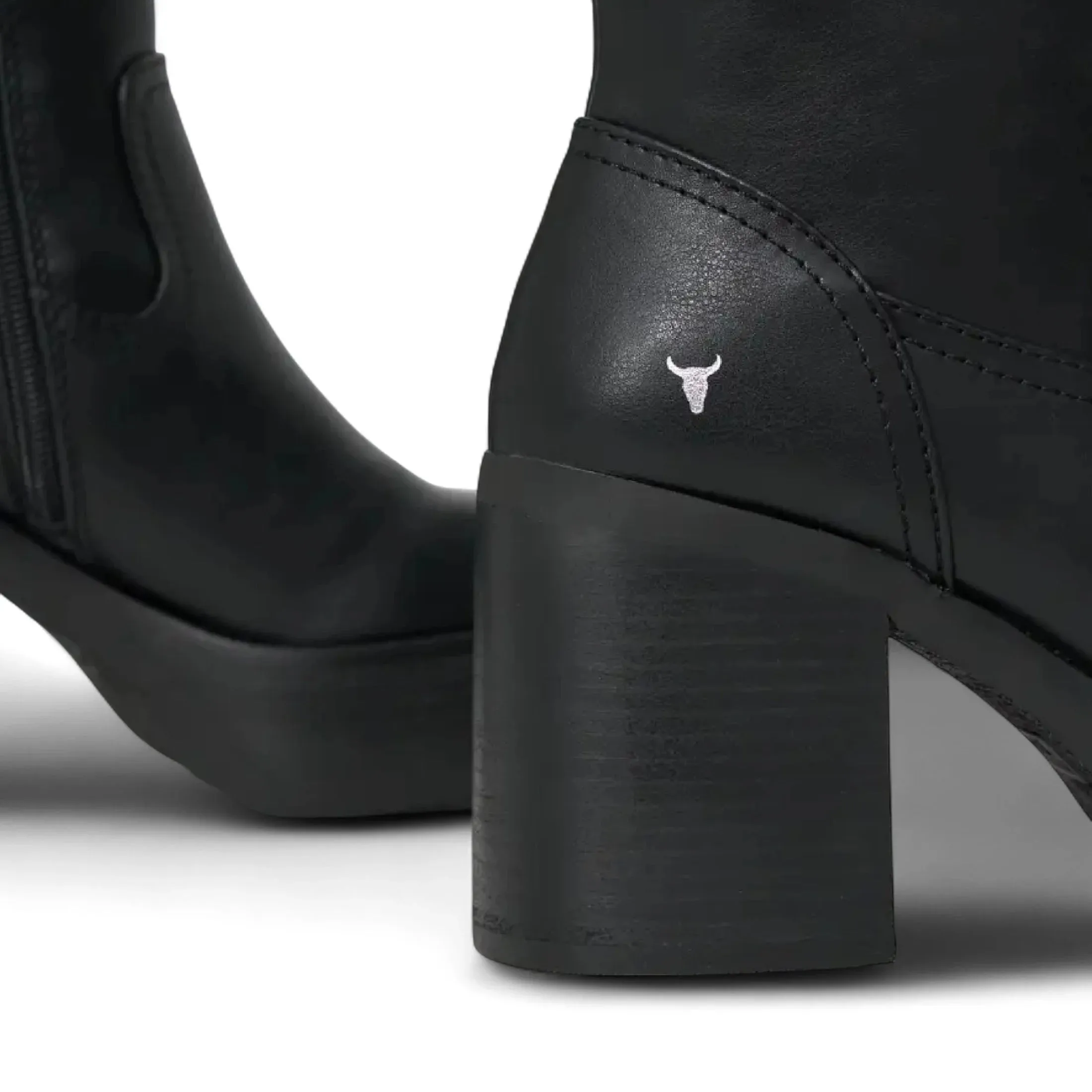 Niche - Women's Black Faux Leather Knee-High Platform Boots sold by Tru Clothing product image thumbnail 5