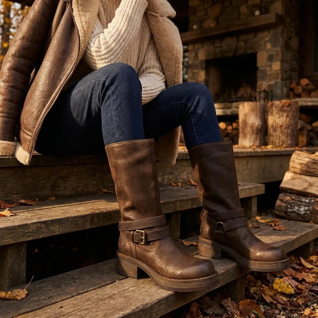 Gotcha - Women's Brown Suede Leather Western Riding Boots sold by Tru Clothing product image thumbnail 2