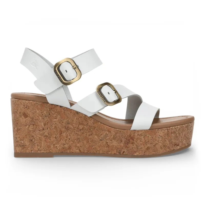 Ali - Women's White Wedge Strappy Espadrille Heel Sandals made by Blowfish