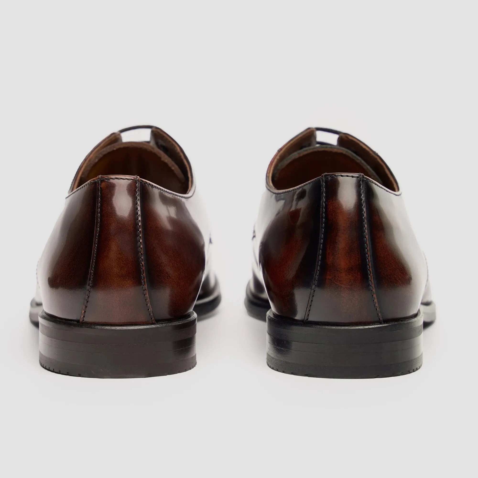 Chester - Men's Tan High-Shine Polished Derby Shoes sold by Tru Clothing product image thumbnail 3