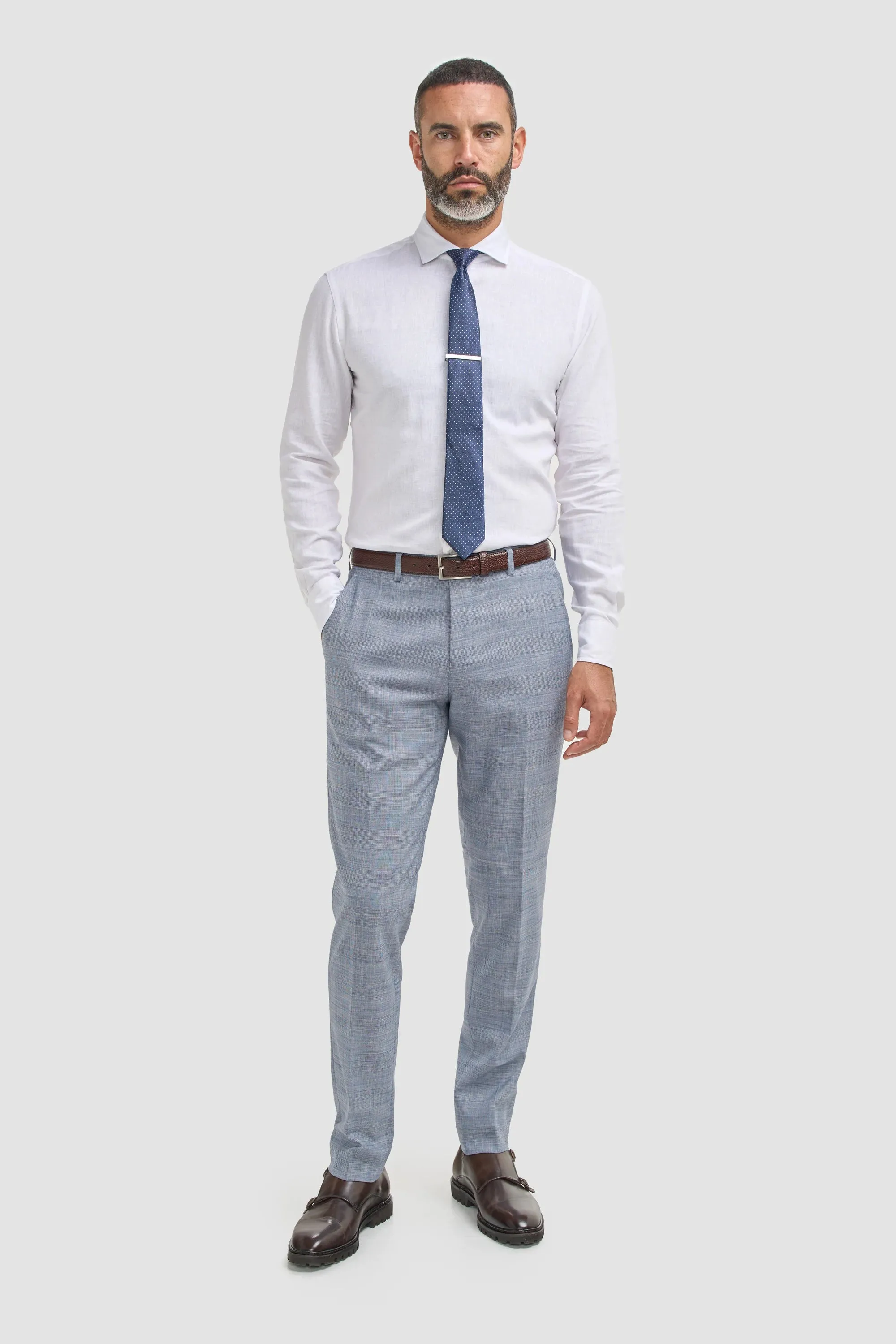 Camden - Men's Blue 3 Piece Check Suit sold by Tru Clothing product image thumbnail 5