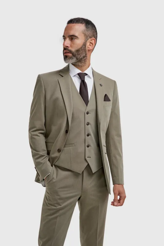 Donatella - Men's Sage Green 3 Piece Tailored Fit Suit made by House of Cavani