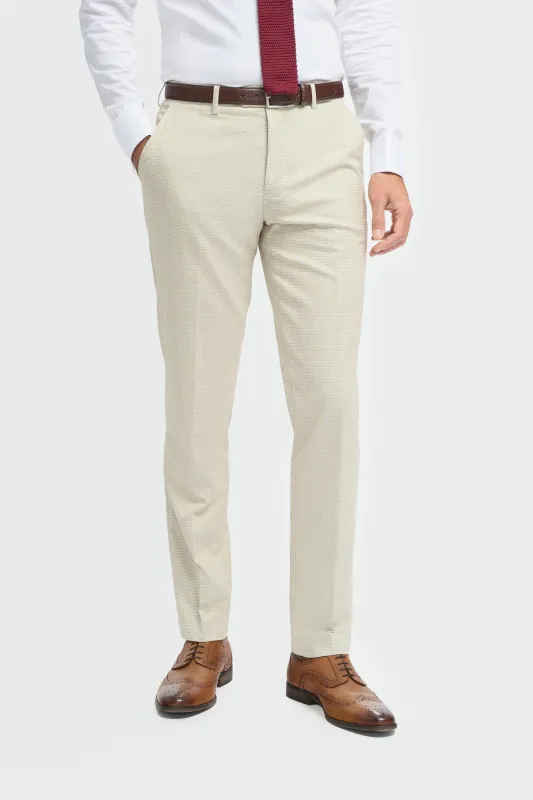 Hampton - Men's Beige Trousers made by House of Cavani
