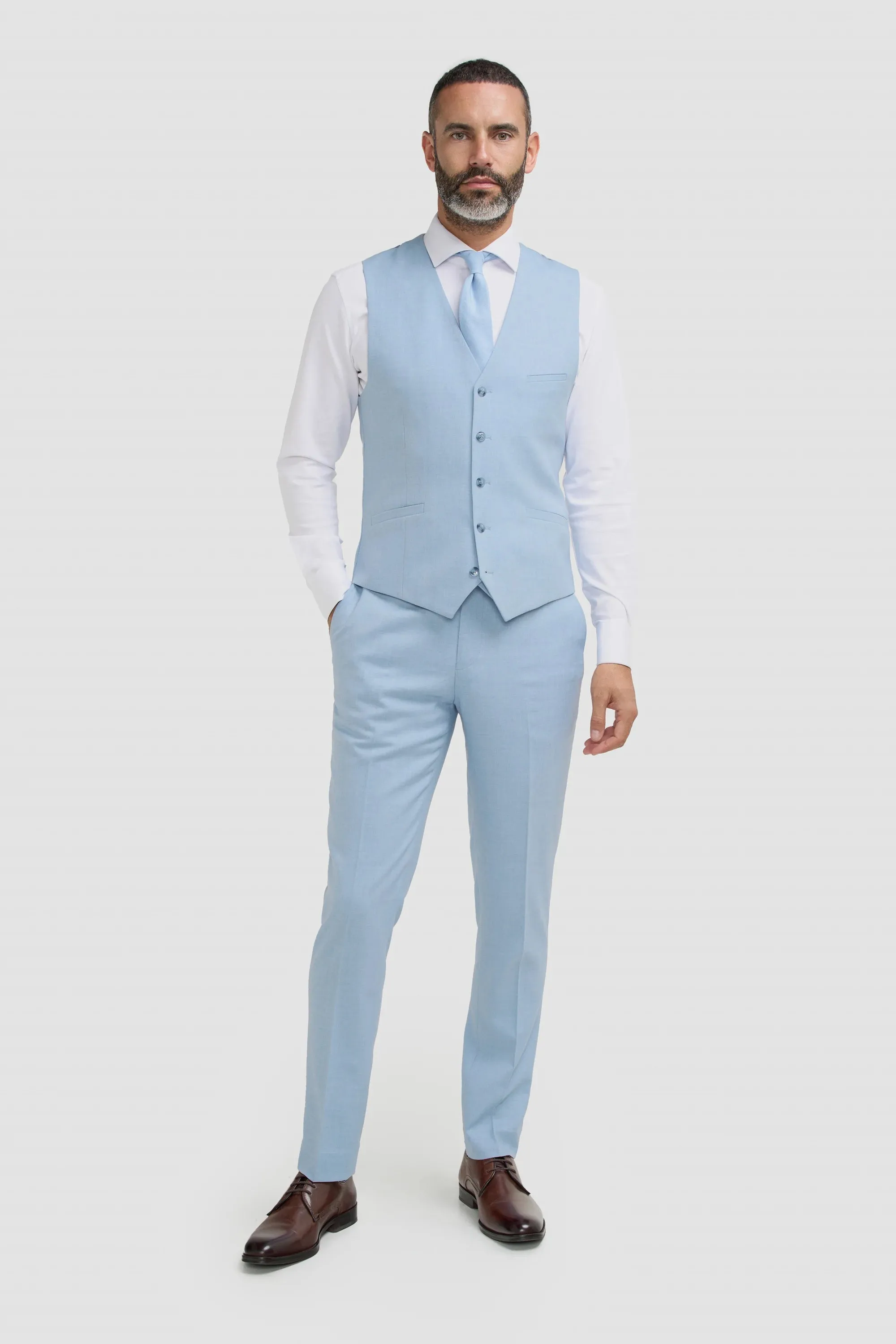 Malibu - Men's Sky Blue Waistcoat sold by Tru Clothing product image thumbnail 3