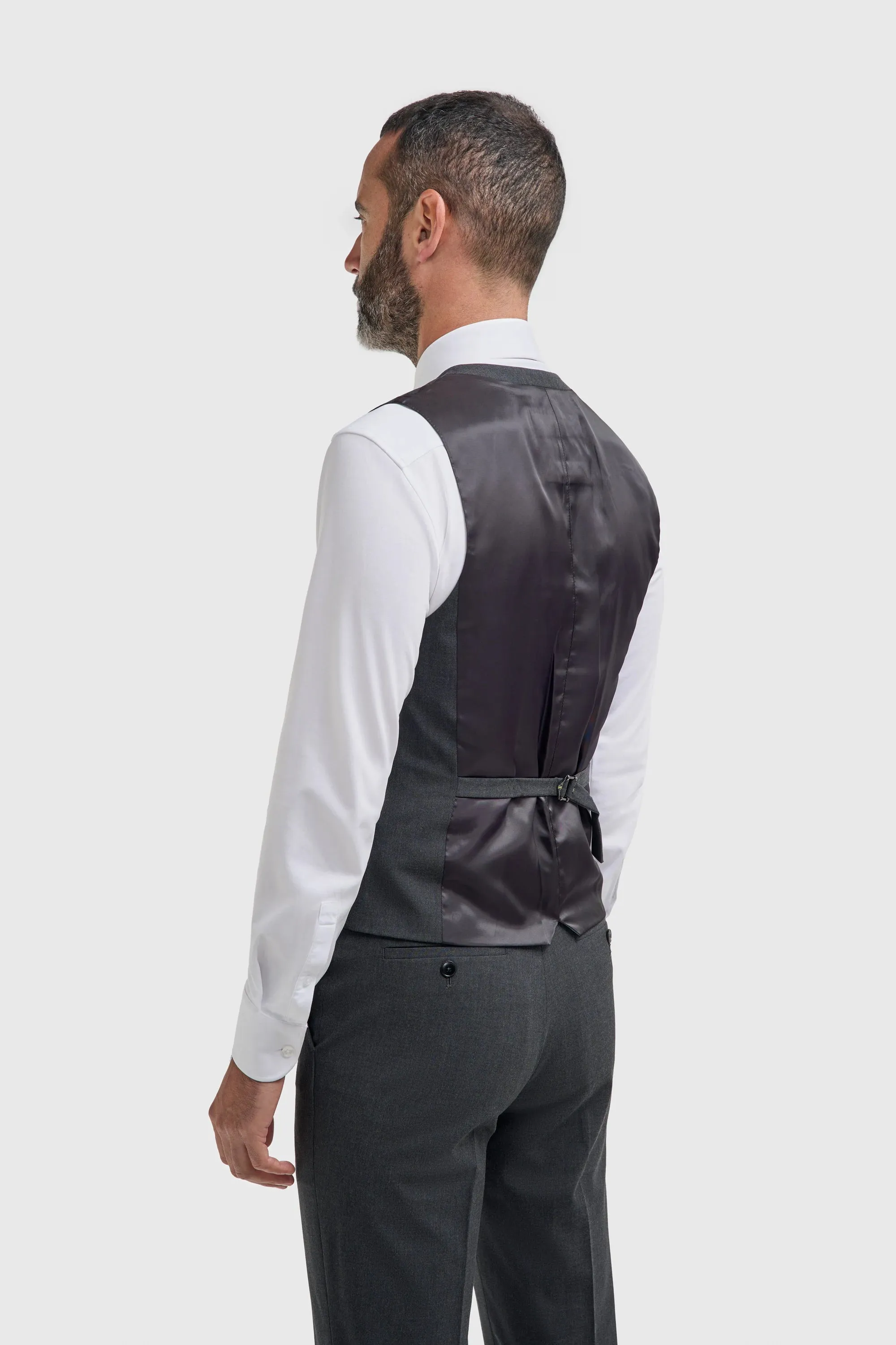 Malibu - Men's Charcoal Textured Waistcoat sold by Tru Clothing product image thumbnail 2
