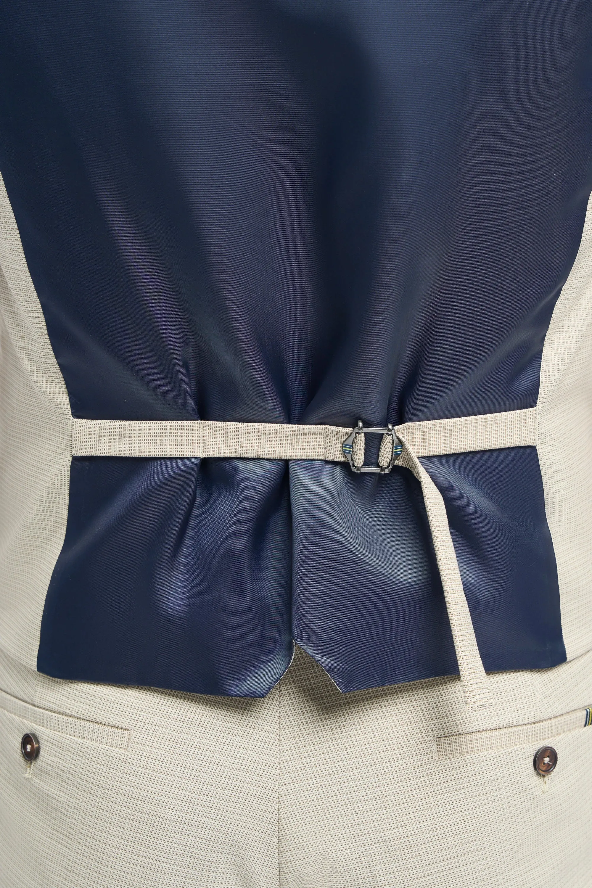 Hampton - Men's Beige Waistcoat sold by Tru Clothing product image thumbnail 3