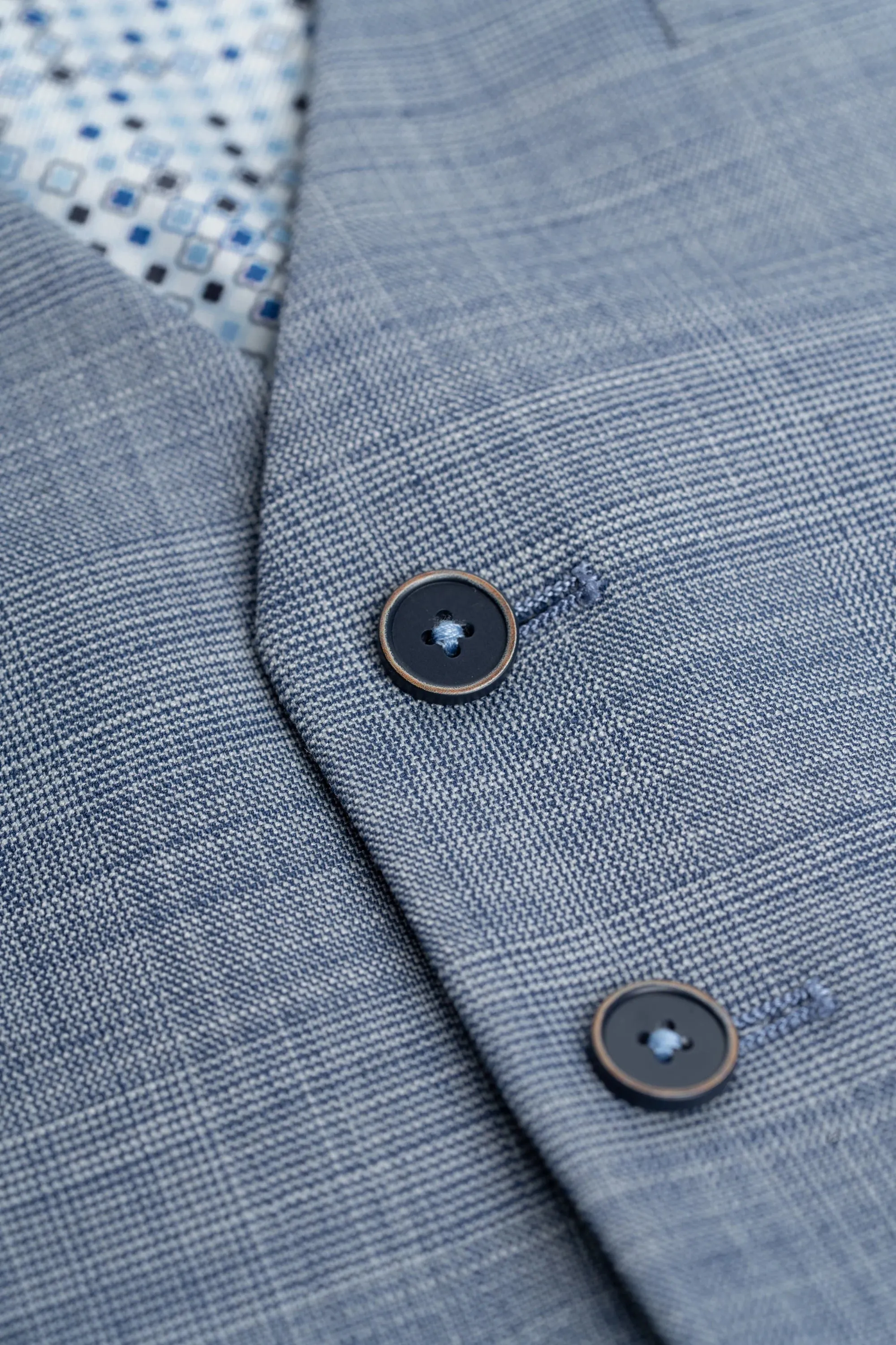 Camden - Men's Blue Check Waistcoat sold by Tru Clothing product image thumbnail 4