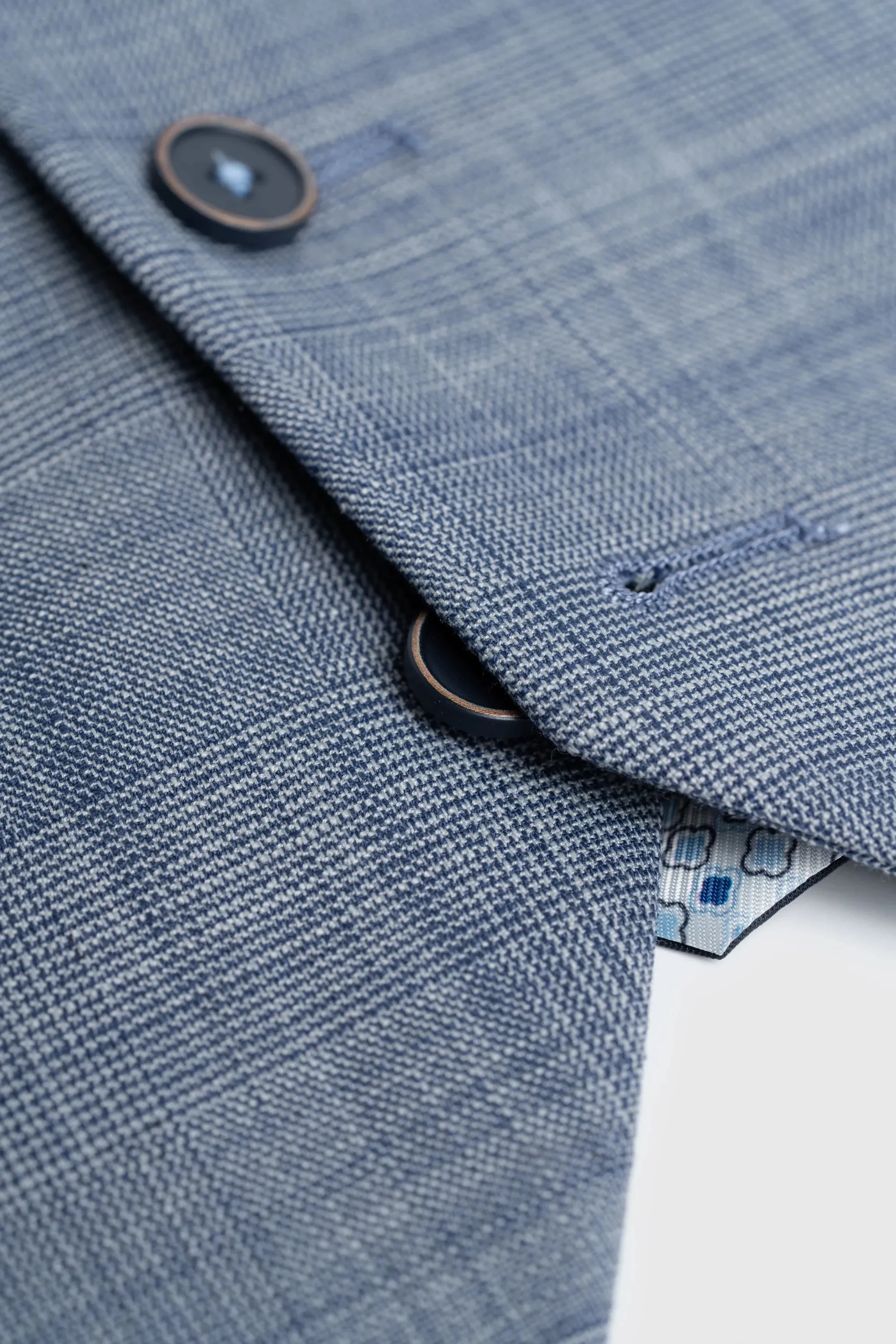 Camden - Men's Blue Check Waistcoat sold by Tru Clothing product image thumbnail 5