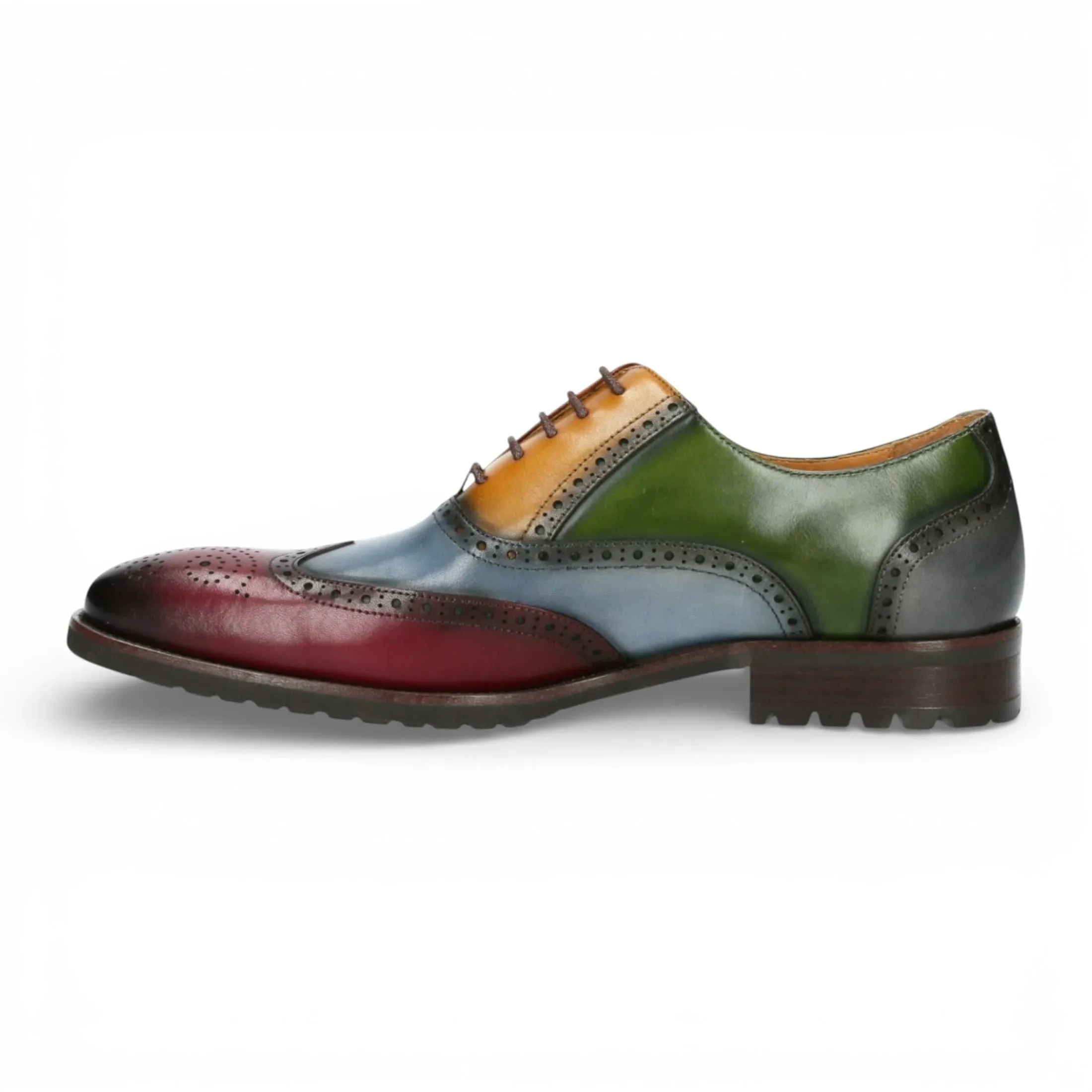 Antonin 01 - Men's Black Burgundy Leather Oxford Shoes sold by Tru Clothing product image thumbnail 4