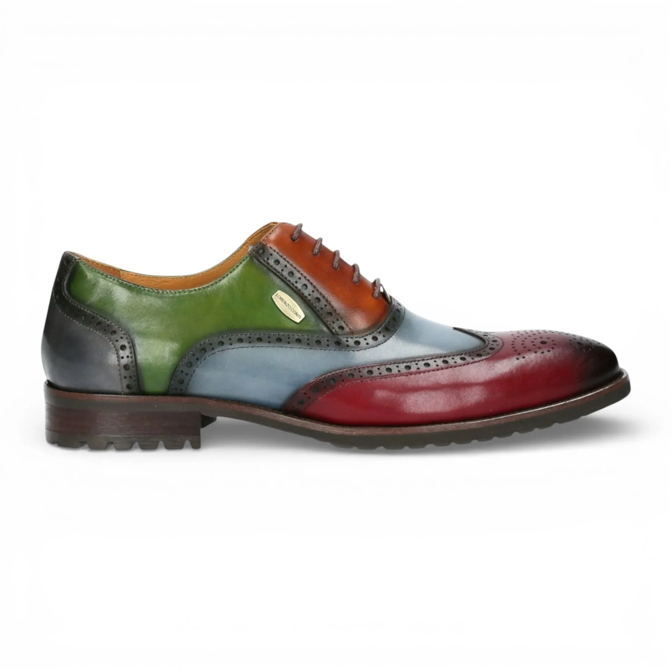 Antonin 01 - Men's Black Burgundy Leather Oxford Shoes sold by Tru Clothing