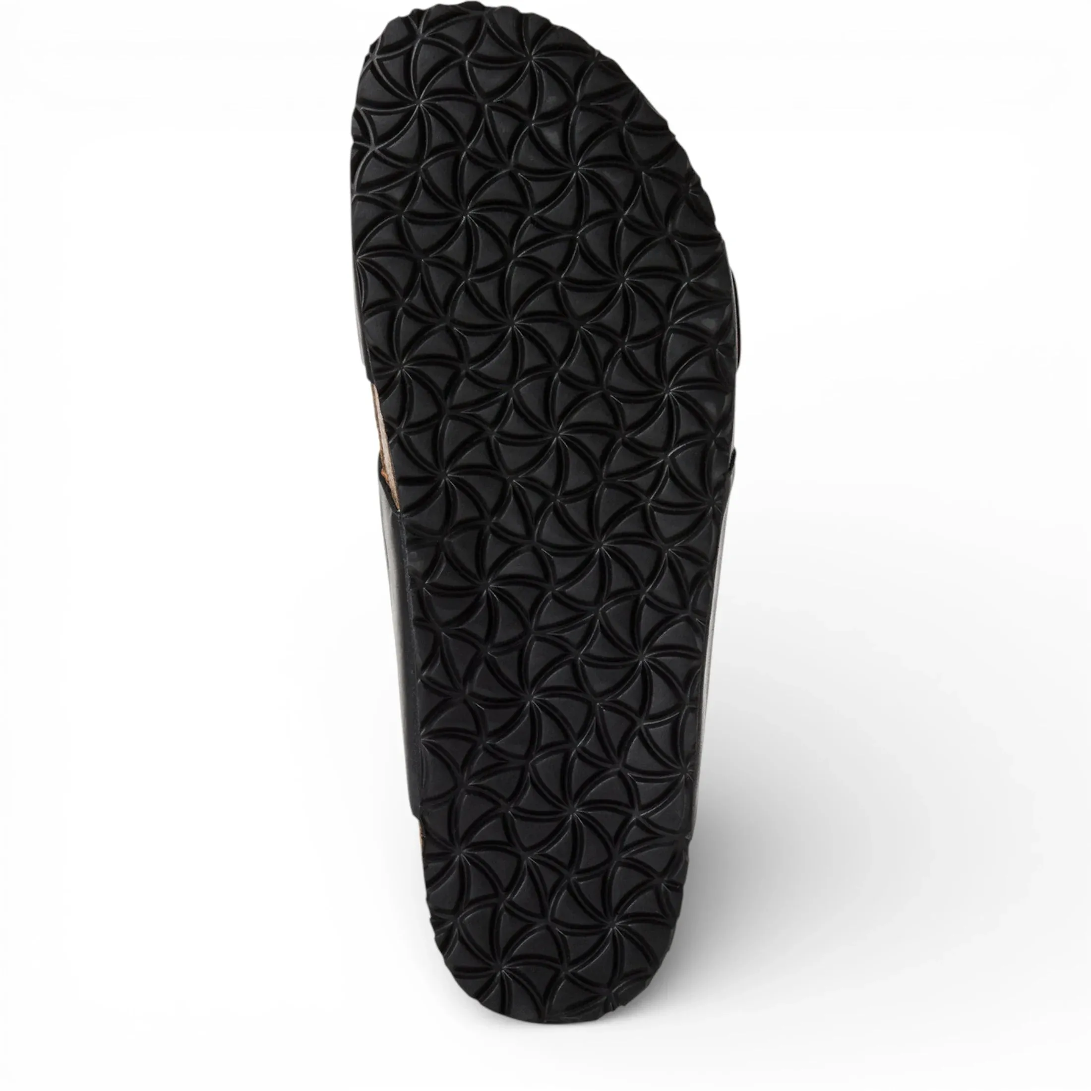 Men's Black Leather Slip-On Footbed Slipper Sandals sold by Tru Clothing product image thumbnail 4