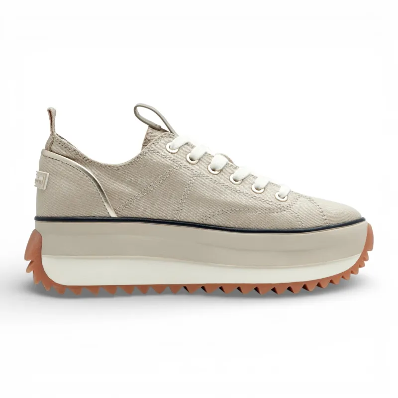 Women's Platform Beige Lace-Up Sneakers made by Tamaris