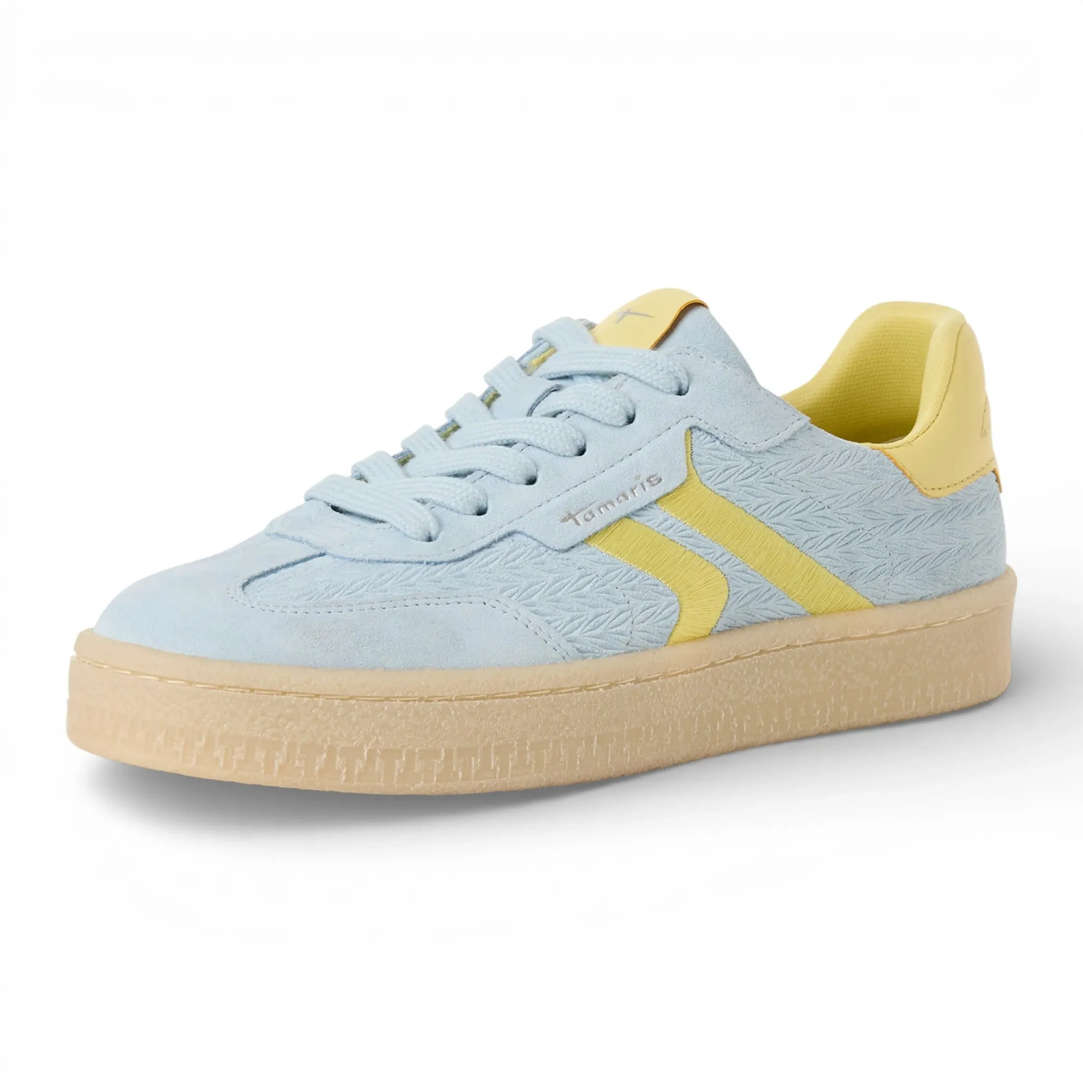 Women's Blue Leather Yellow Stripes Sneakers sold by Tru Clothing product image thumbnail 3