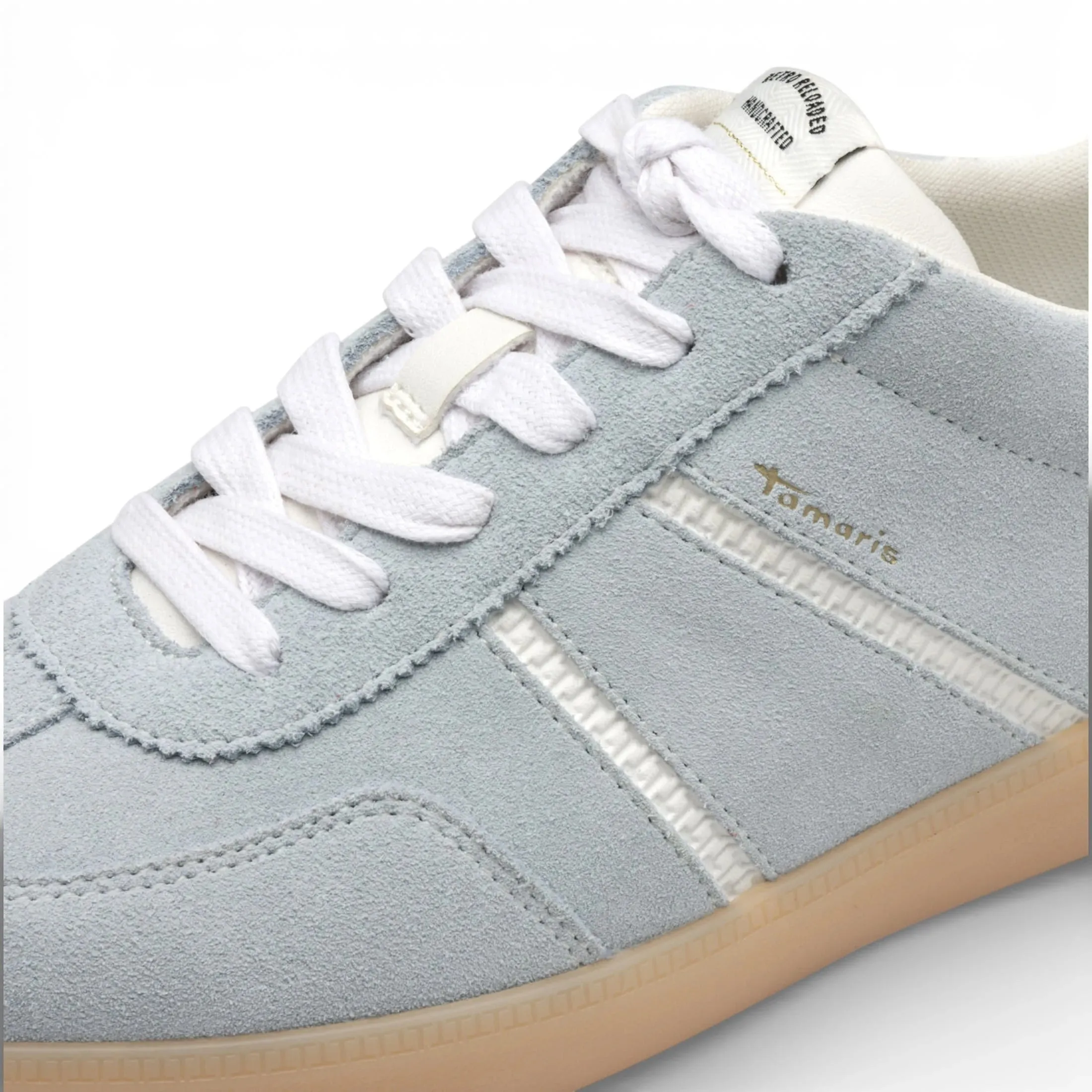 Women's Blue White Leather Sneakers sold by Tru Clothing product image thumbnail 5