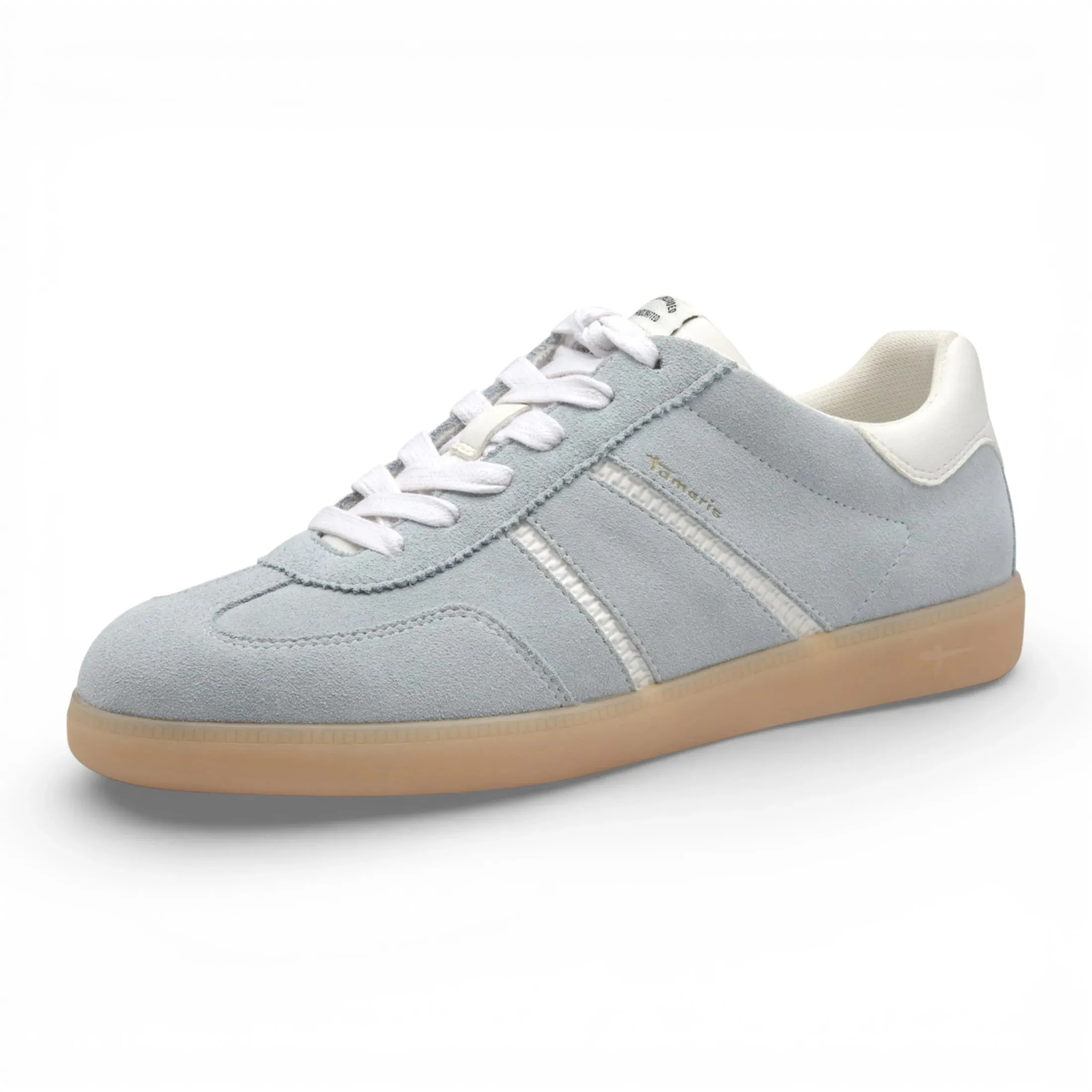 Women's Blue White Leather Sneakers sold by Tru Clothing product image thumbnail 3