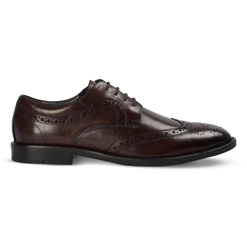 Cambridge - Men's Dark Brown Wingtip Brogue Derby Shoes made by Paul Andrew