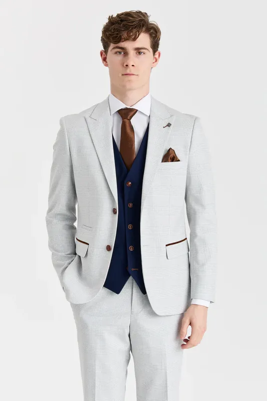 Mark Stone Suit with Mayfair Navy Waistcoat made by Paul Andrew