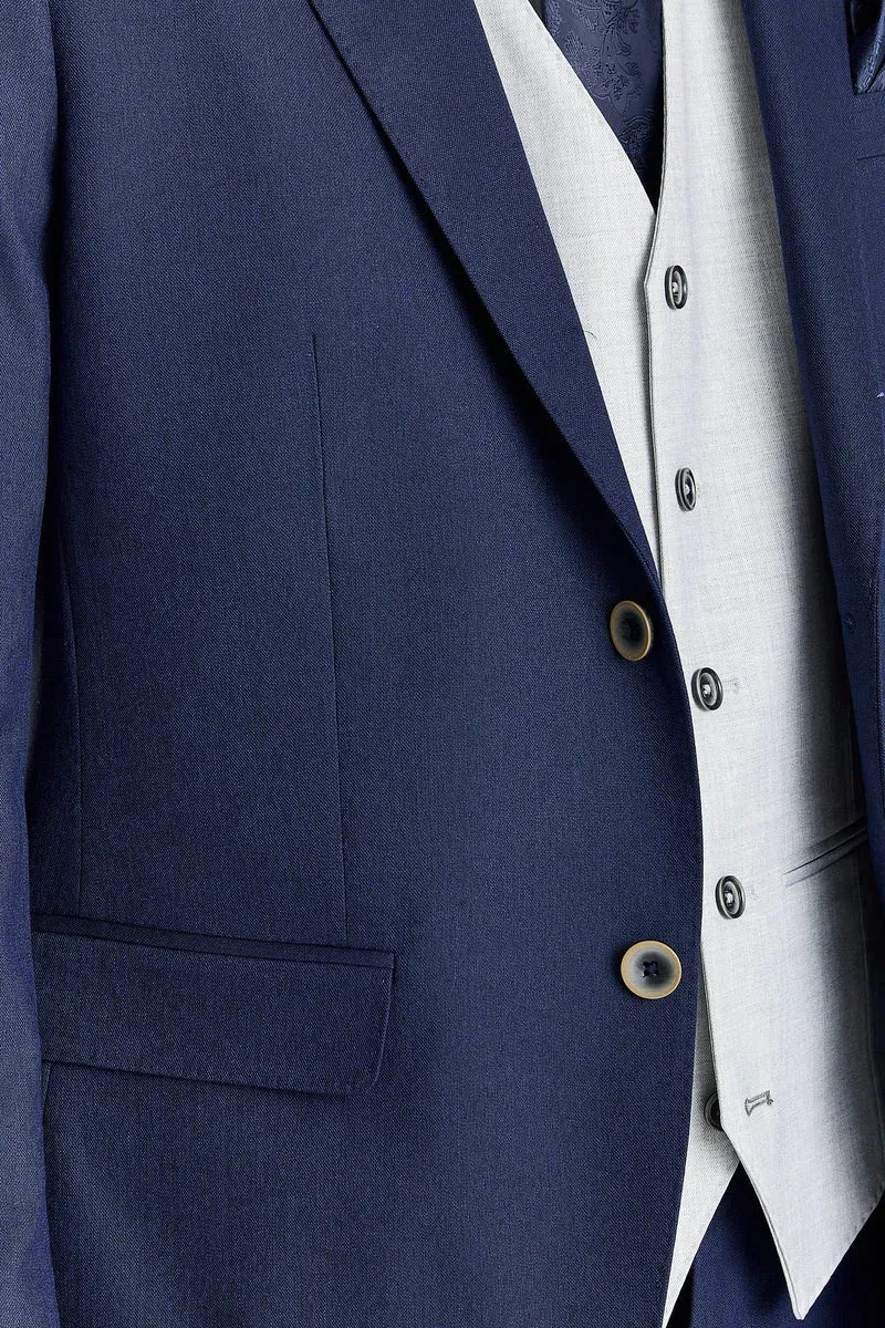 Belmont Navy Suit with Belmont Silver Waistcoat sold by Tru Clothing product image thumbnail 4