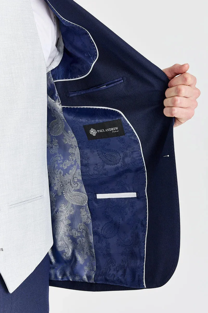Belmont Navy Suit with Belmont Silver Waistcoat sold by Tru Clothing product image thumbnail 5