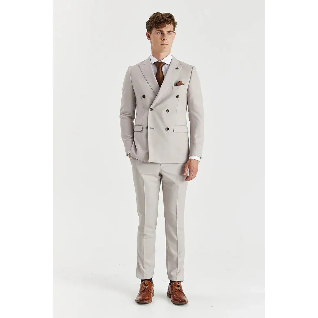 Mayfair - Men's Stone 2 Piece Double Breasted Suit sold by Tru Clothing product image thumbnail 2