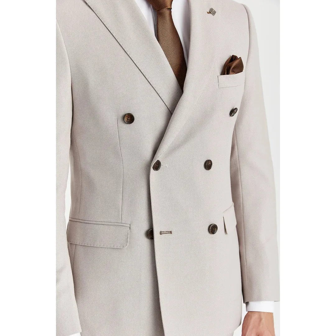 Mayfair - Men's Stone 2 Piece Double Breasted Suit sold by Tru Clothing product image thumbnail 3