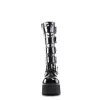 Knee Boots Demonia TRASHVILLE 518 Unisex Goth Punk Rock Black Patent Platform sold by Tru Clothing