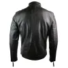 Men's Leather Biker Jacket Vintage Dark Brown Zipped Funky Retro Casual sold by Tru Clothing