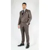 STZ92 - Men's Brown Double Breasted 2 Piece Suit sold by Tru Clothing