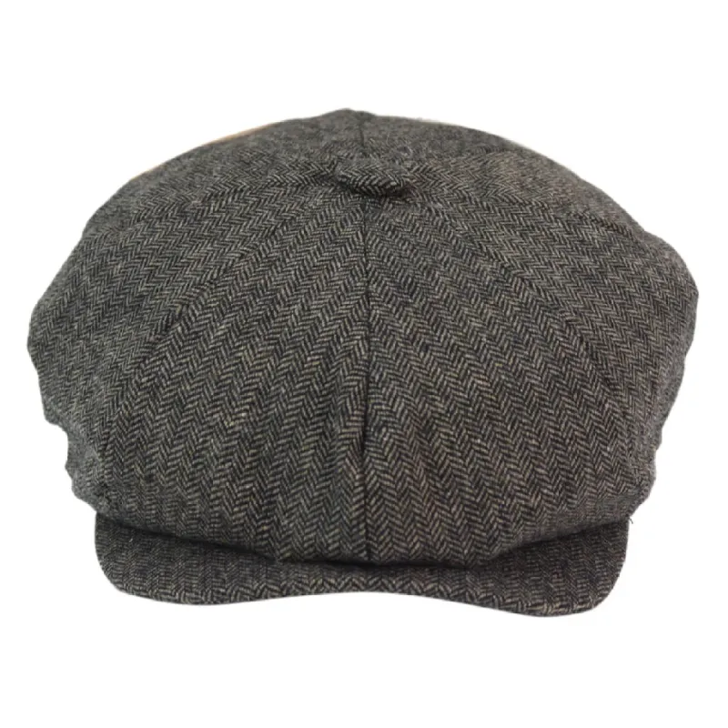 Men's 8 Panel Hat Wool Baker Newsboy Flat Cap Grandad 1920s Peaky sold by Tru Clothing