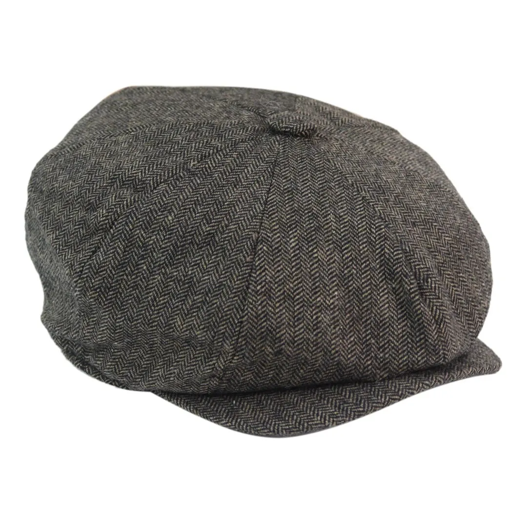 Men's 8 Panel Hat Wool Baker Newsboy Flat Cap Grandad 1920s Peaky sold by Tru Clothing product image thumbnail 2