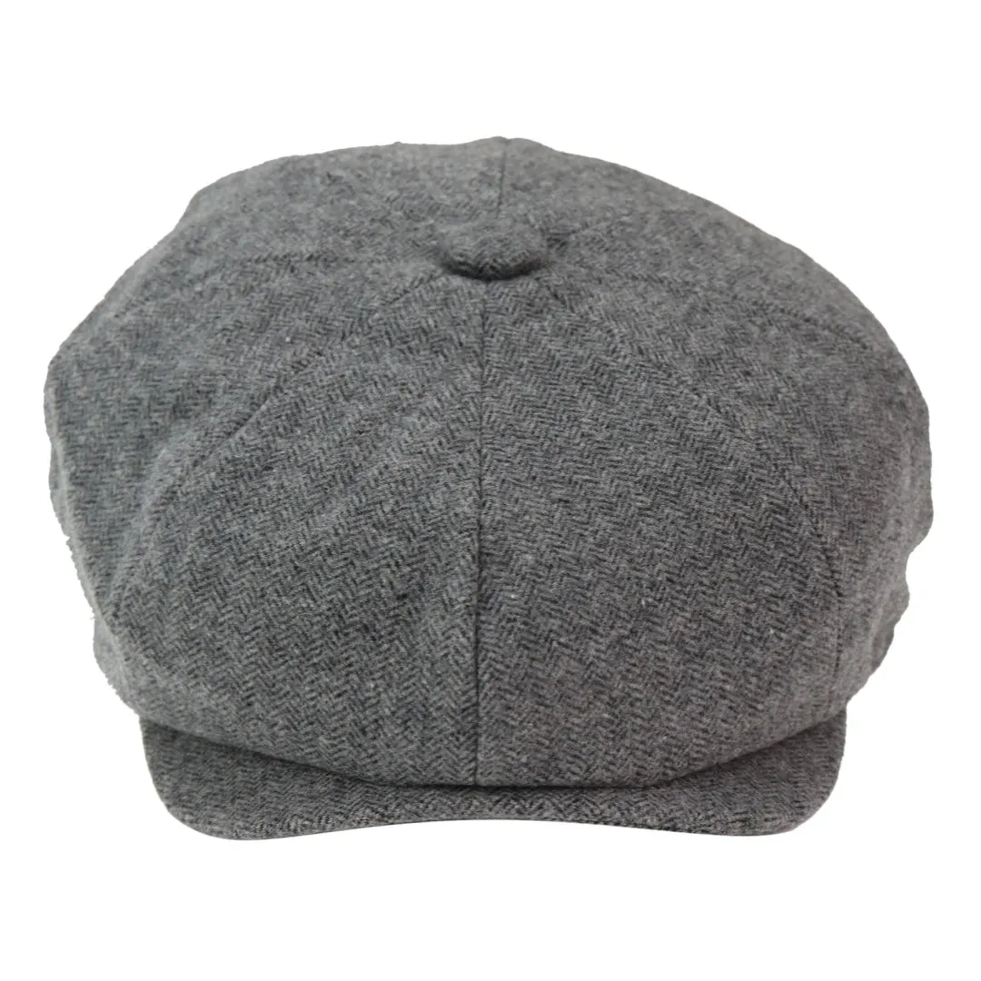Men's 8 Panel Hat Wool Baker Newsboy Flat Cap Grandad 1920s Peaky sold by Tru Clothing product image thumbnail 5