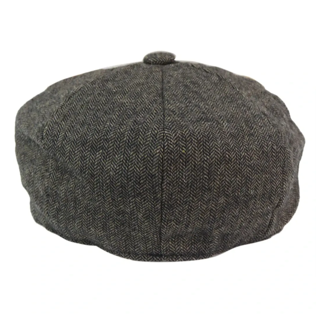 Men's 8 Panel Hat Wool Baker Newsboy Flat Cap Grandad 1920s Peaky sold by Tru Clothing product image thumbnail 4